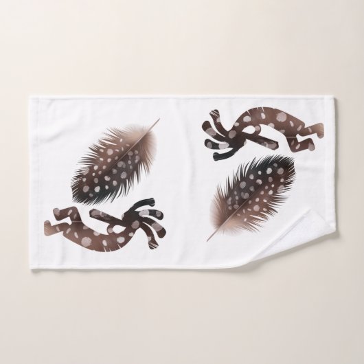Bird Feathered Kokopelli Badetuch Set (Handtuch)