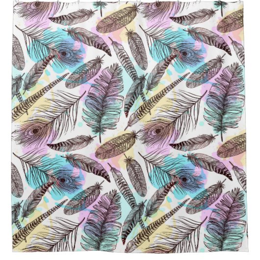Bird Feathers Duschvorhang (Vorderseite)