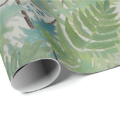 Bird Ferns Dragonflies Natur Inspiriert Geschenkpapier (Rolleneckpunkt)