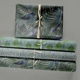 Bird Ferns Dragonflies Nature Inspiriert Decoupage Geschenkpapier Set