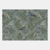Bird Ferns Dragonflies Nature Inspiriert Decoupage Geschenkpapier Set (Vorderseite)