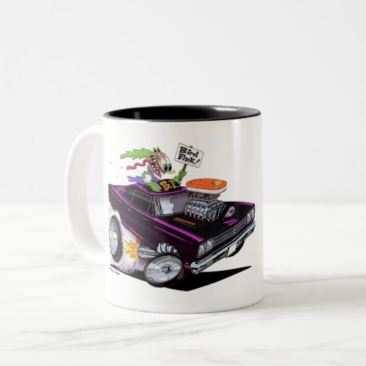 BIRD FINK 1969 Road Runner Lila Zweifarbige Tasse (Vorderseite Links)