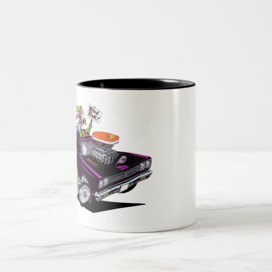 BIRD FINK 1969 Road Runner Lila Zweifarbige Tasse (Mittel)
