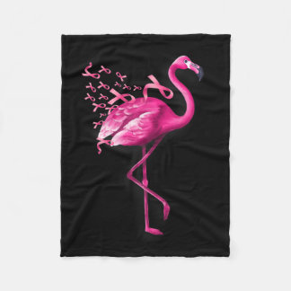 Bird Flamingo Breast Cancer Awareness Fleecedecke
