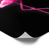 Bird Flamingo Breast Cancer Awareness Poster (Ecke)