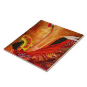 Bird - Flamingo - Flamengo Dancer Fliese (Seite)