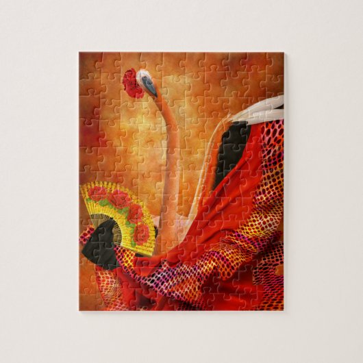 Bird - Flamingo - Flamengo Dancer Puzzle (Vertikal)