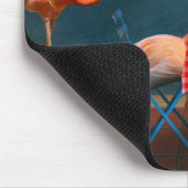 Bird - Flamingo - Wading tables Mousepad (Ecke)