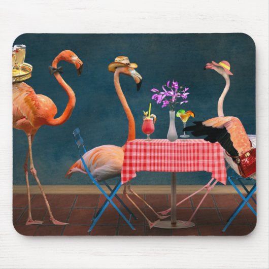Bird - Flamingo - Wading tables Mousepad (Vorne)