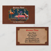 Bird - Flamingo - Wading tables Visitenkarte (Vorne/Hinten)