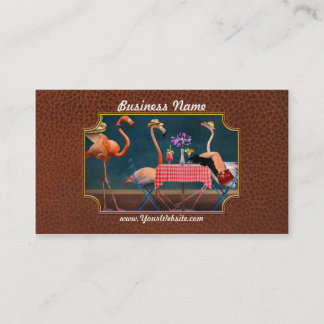 Bird - Flamingo - Wading tables Visitenkarte