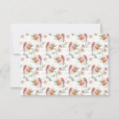 Bird Floral Beileid Danke Karte (Rückseite)