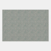 Bird Floral Blue Trio Decoupage Geschenkpapier Set (Vorderseite 3)