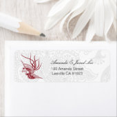 Bird & Floral Wedding Address Labels (Insitu)