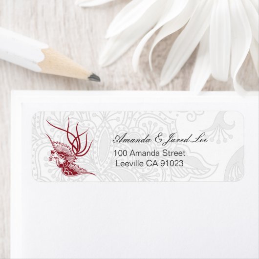 Bird & Floral Wedding Address Labels (Insitu)