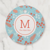 Bird & Floral Winter Wreath Silberner Fohlen Weihn Geschenkanhänger (Rückseite)