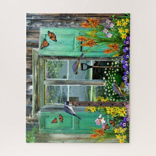 Bird Flower Garden Puzzle (Vertikal)