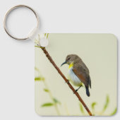 Bird & Flower Nature Keychain Schlüsselanhänger (Vorderseite)