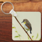 Bird & Flower Nature Keychain Schlüsselanhänger (Vorderseite)