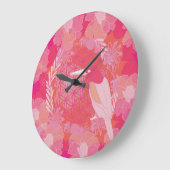 Bird flower of life große wanduhr (Winkel)