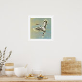 Bird Flying Blue Sky Original Deko-Malerei Print Poster (Küche)
