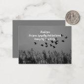 Bird Flying Grass Danke Mitteilungskarte (Vorderseite/Rückseite Beispiel)