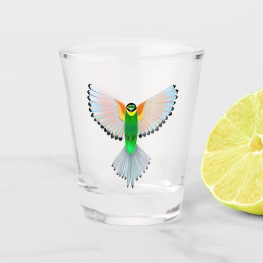 Bird Flying Shot Glass Schnapsglas (Vorderseite)