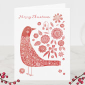 Bird Folk Art Christmas