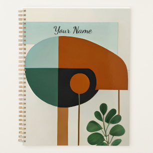 Bird-Form Minimalistisch Abstrakt Planer