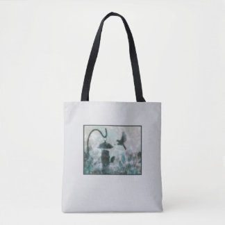 Bird Foto Aquamarin Grau Mysteriös Tasche