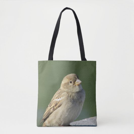 Bird Foto Small Brown House Sparrow Tasche (Vorderseite)