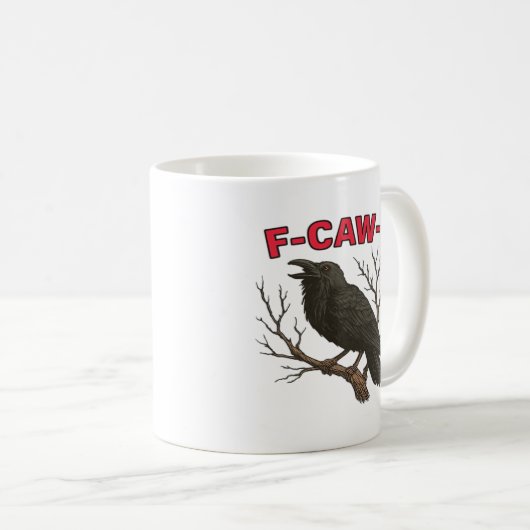 Bird - Funny Crow F-Caw-F Classic Kaffeetasse (VorderseiteRechts)
