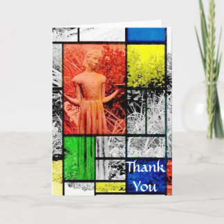 Bird Girl Angel Dankeschön Karte