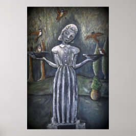 Bird Girl ~Savannah Friedhof Statue Poster
