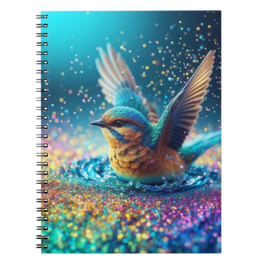 Bird Glitter Notizblock (Vorderseite)