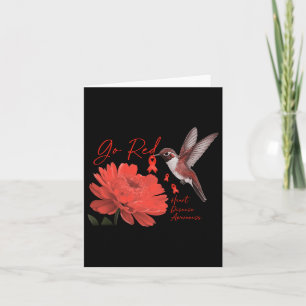 Bird Go Red for Women Heart Disease Montag Auszeic Karte