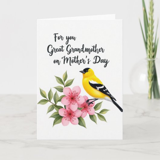 Bird Great Grandmother Card Karte (Vorderseite)