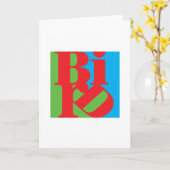 BIRD Greeting Karte (Gelbe Blume)