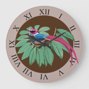 Bird Große Wanduhr