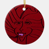 Bird Guardian Keramik Ornament (Vorne)