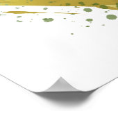 Bird holding a book and teaching at a blackboard poster (Ecke)