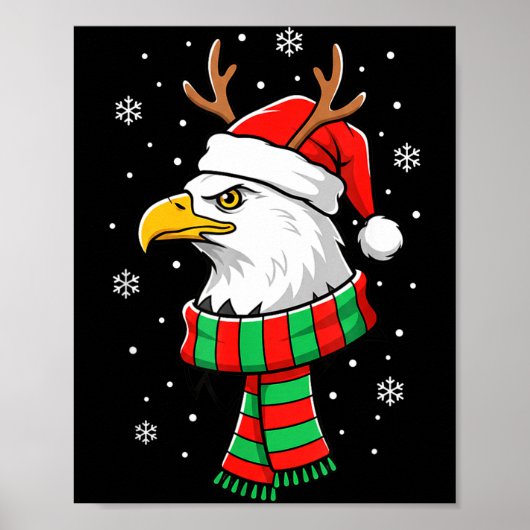 Bird Holiday, Santa Hat, Reindeer Antlers &amp; Fe Poster (Vorne)