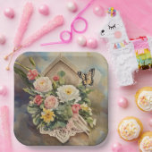 Bird House Bouquet - Papierplatte Pappteller (Party)