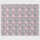 Bird House Flower Garden on a Heart Geschenkpapier (Flach)