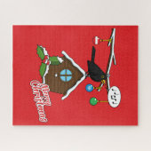 Bird House Frohe Weihnachten Puzzle (Horizontal)