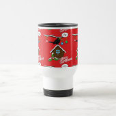 Bird House Frohe Weihnachten Reisebecher (Mittel)