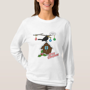 Bird House Frohe Weihnachten T-Shirt