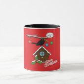 Bird House Frohe Weihnachten Tasse (Zentrum)