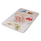 Bird House Zuhause Sweet Zuhause Large Bath Mat Badematte (Schrägansicht)