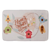 Bird House Zuhause Sweet Zuhause Large Bath Mat Badematte (Vorderseite)